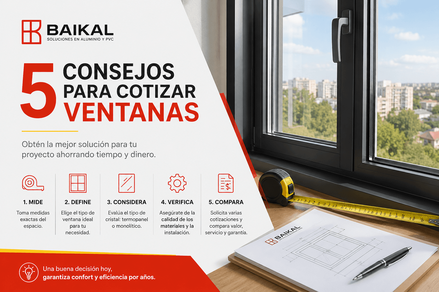5 consejos para cotizar ventanas Baikal